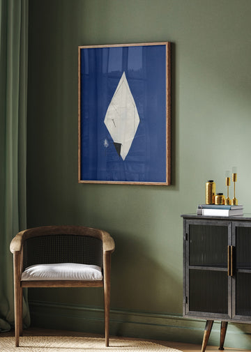 Abstract Blue Geometry | Poster - Room Interior 2