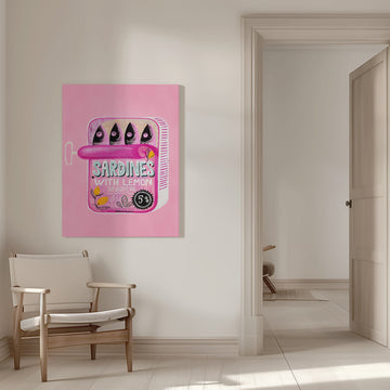 Pink Sardines With Lemon | Canvas - Room Interior 1