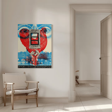 Eyes Heart Window City | Canvas - Room Interior 1