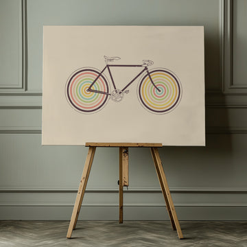 Colorful Retro Bike | Canvas - Room Interior 1