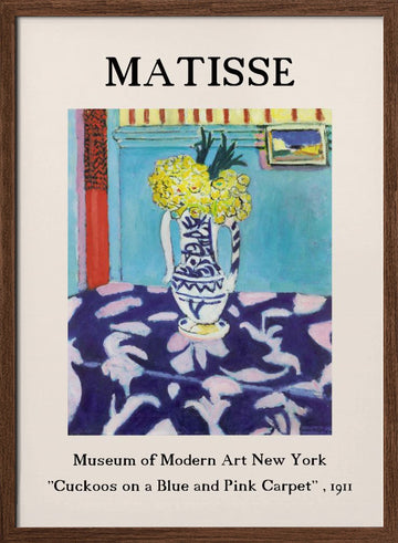 Vibrant Vase Display | Poster - Walnut Frame Interior