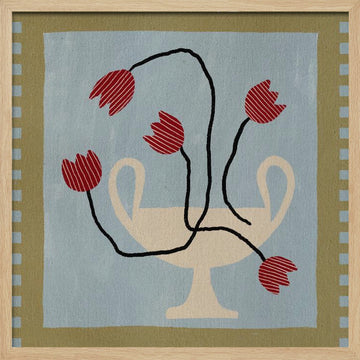 Out of Vase Blooms 6 | Poster - Wood Frame Interior