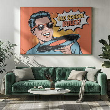 Old School Rules Man | Poster - Room Interior 1