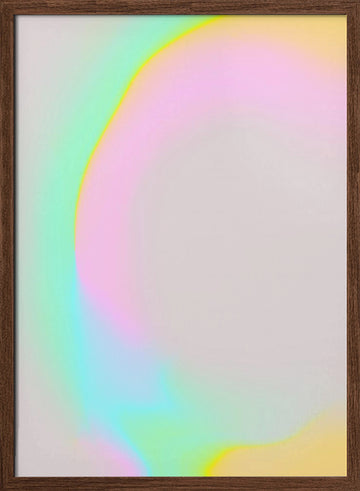 Pastel Glow Curve | Poster - Walnut Frame Interior