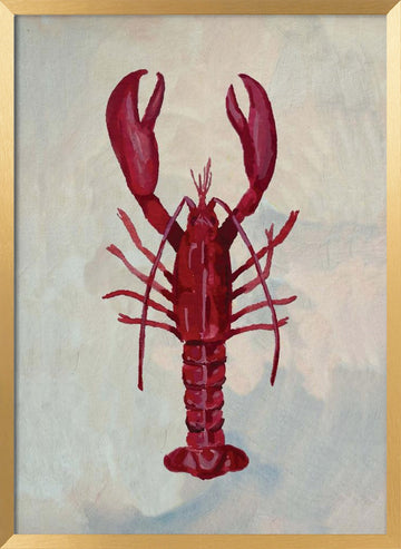 Vibrant Red Lobster | Poster - Gold Frame Interior