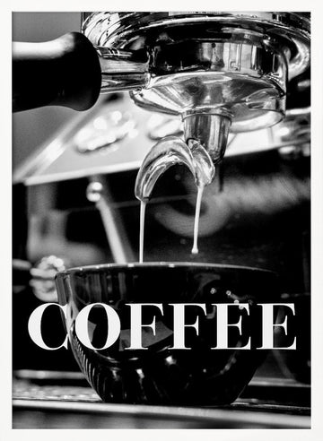 Fresh Espresso Pour | Poster - White Frame Interior