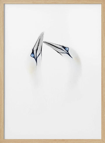Serene Bird Connection | Poster - Wood Frame Interior