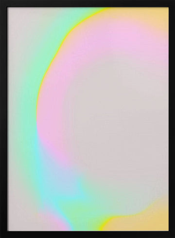 Pastel Glow Curve | Poster - Black Metal Frame Interior
