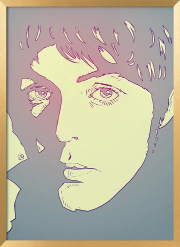 Youthful Gaze Portrait | Poster - Gold Frame Interior