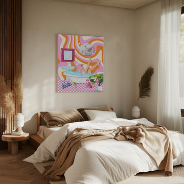 Groovy Bathtub Bliss | Canvas - Room Interior 2
