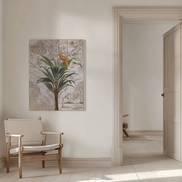 Tropical Map Bird | Canvas - Room Interior 1