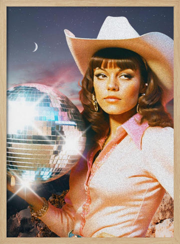 Cosmic Cowgirl | Poster - Wood Frame Interior