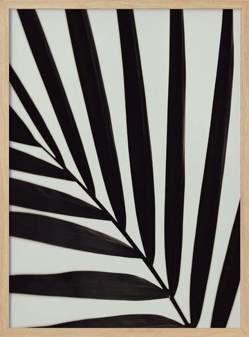 Tropical Leaf Lines | Poster - Wood Frame Interior