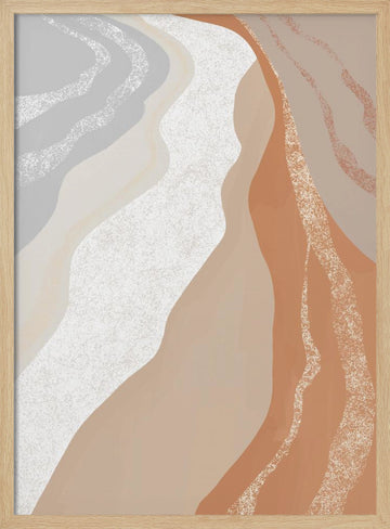 Organic Desert Waves | Poster - Wood Frame Interior