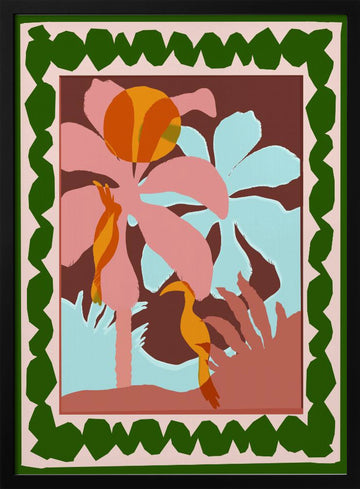 Tropical Birds Paradise | Poster - Black Metal Frame Interior