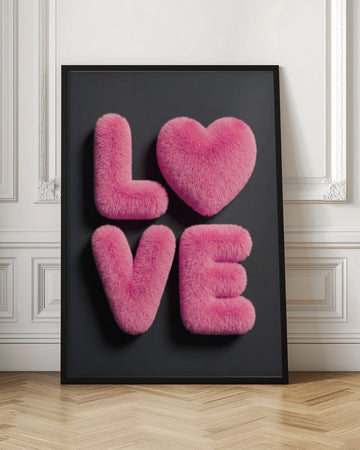 Pink Fluffy Love | Poster - Room Interior 1