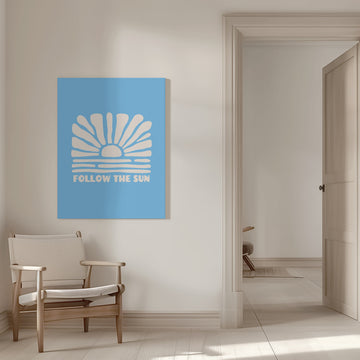 Follow The Sun Waves | Canvas - Room Interior 1