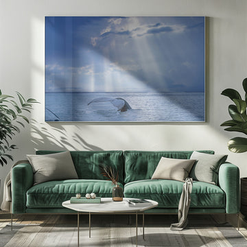Whale Tail Sun Rays | Poster - Room Interior 1