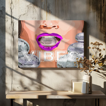 Disco Lip Vibes | Canvas - Room Interior 2