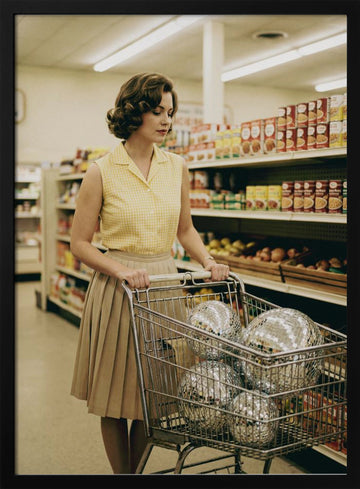Grocery Store Glamour | Poster - Black Metal Frame Interior