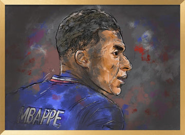 Football Player Profile | Poster - Gold Frame Interior