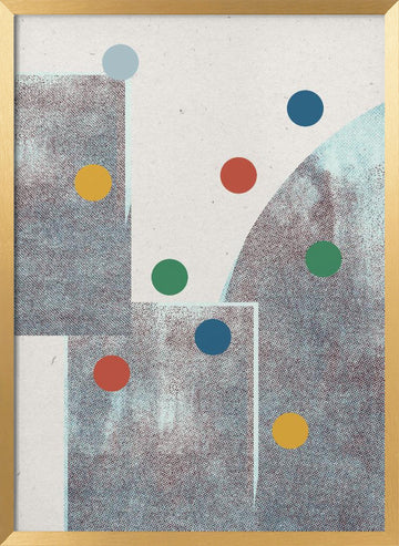 Geometric Play | Poster - Gold Frame Interior