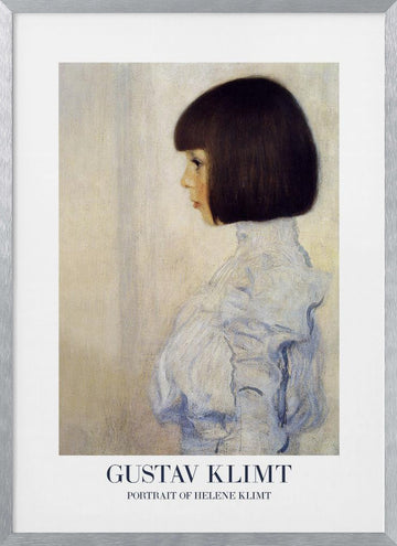 Portrait of Helene Klimt (1898) Poster | Poster - Silver Frame Interior
