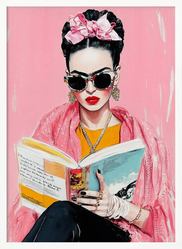 Fashionable Book Lover | Poster - White Frame Interior