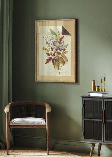 Daisies and Autumn Leaves & Ferns | Poster - Room Interior 2