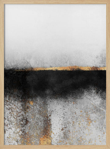 Abstract Gold Line | Poster - Wood Frame Interior