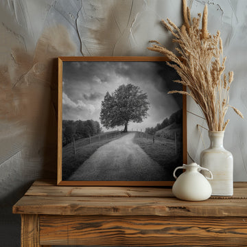 Winding Path Lone Tree | Poster - Room Interior 1