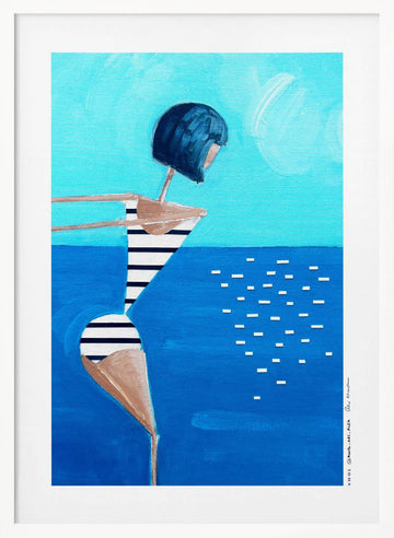 DIVING WOMAN | Poster - White Frame Interior