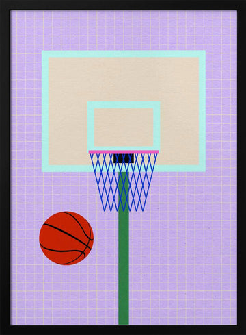 New York Basketball | Poster - Black Metal Frame Interior