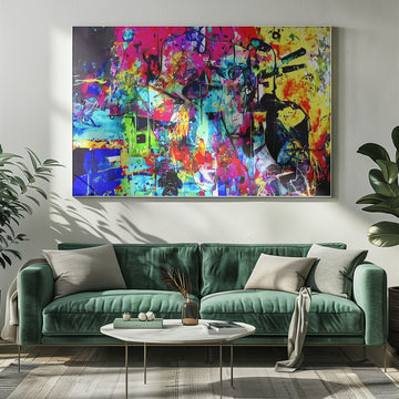 Vibrant Abstract Faces | Poster - Room Interior 1