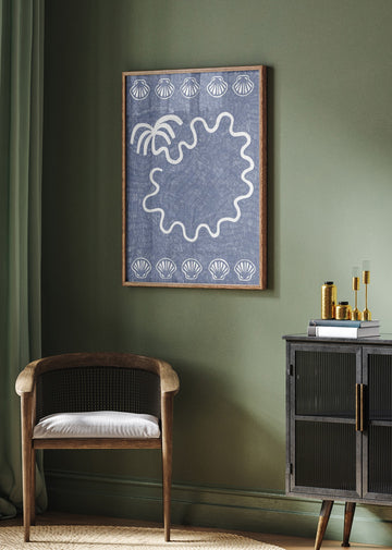 Wavy Tropical Island | Poster - Room Interior 2
