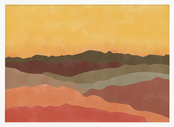 Warm Desert Layers | Poster - White Frame Interior