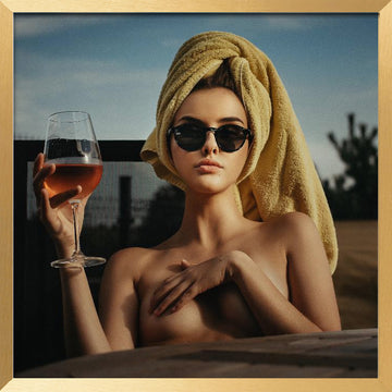 Summer Wine And Glamour | Poster - Gold Frame Interior