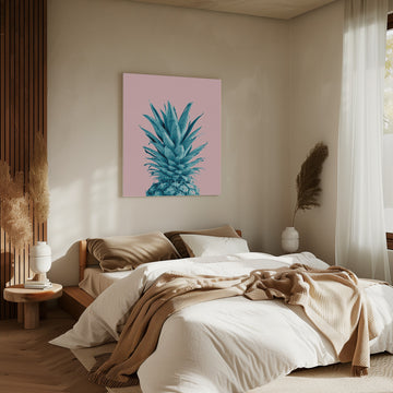 Vibrant Blue Pineapple | Canvas - Room Interior 2