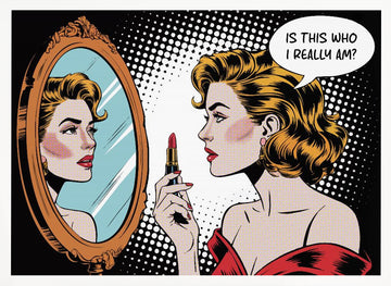 Pop Art Identity Reflection | Poster - White Frame Interior