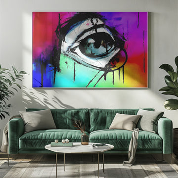 Intense Rainbow Eye | Poster - Room Interior 1