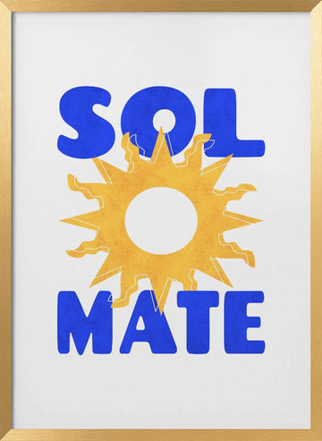 Sol Mate Sun Graphic | Poster - Gold Frame Interior