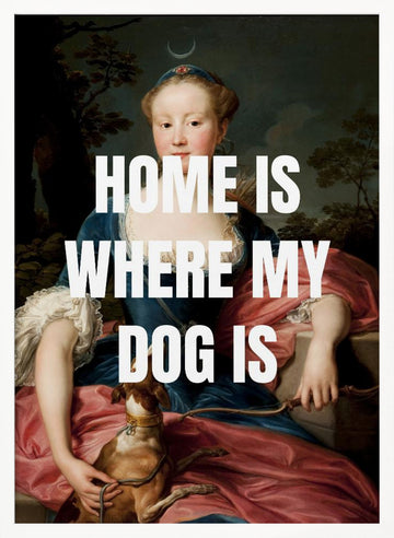 Classic Portrait Dog Quote | Poster - White Frame Interior