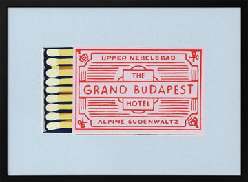 Charming Vintage Matchbox | Poster - Black Metal Frame Interior