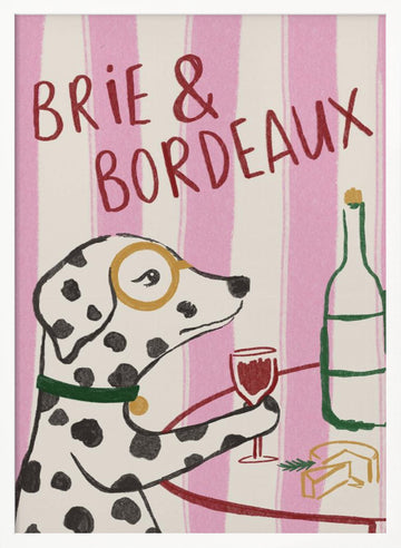 Brie & Bordeaux | Poster - White Frame Interior