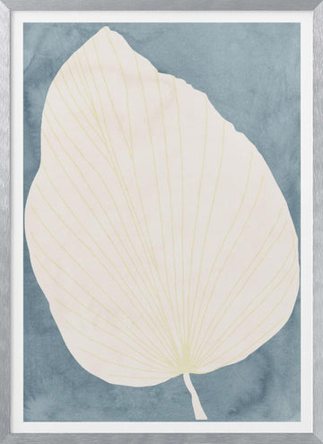 Calm Botanical Leaf | Poster - Silver Frame Interior