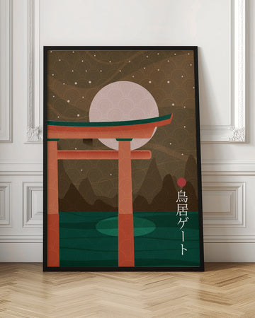 Moonlit Torii Gate | Poster - Room Interior 1