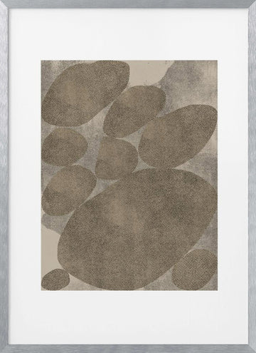 Oval Serenity | Poster - Silver Frame Interior