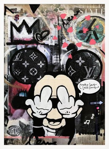 Rebellious Cartoon Attitude | Poster - White Frame Interior