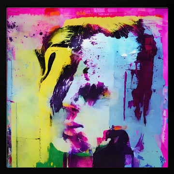 Vibrant Pop Expression | Poster - Black Metal Frame Interior