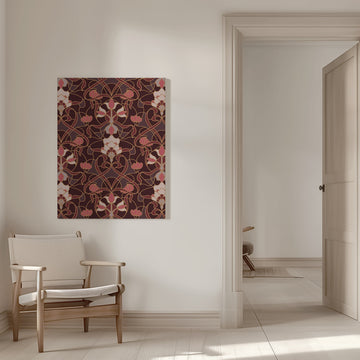 Rich Art Nouveau Floral | Canvas - Room Interior 1